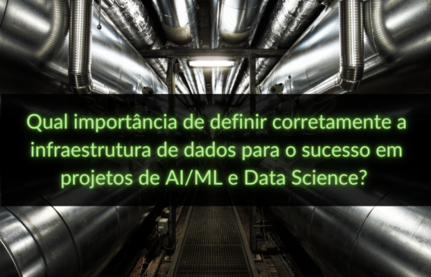 Qual importância de definir corretamente a infraestrutura de dados para o sucesso em projetos de AI/ML e Data Science?